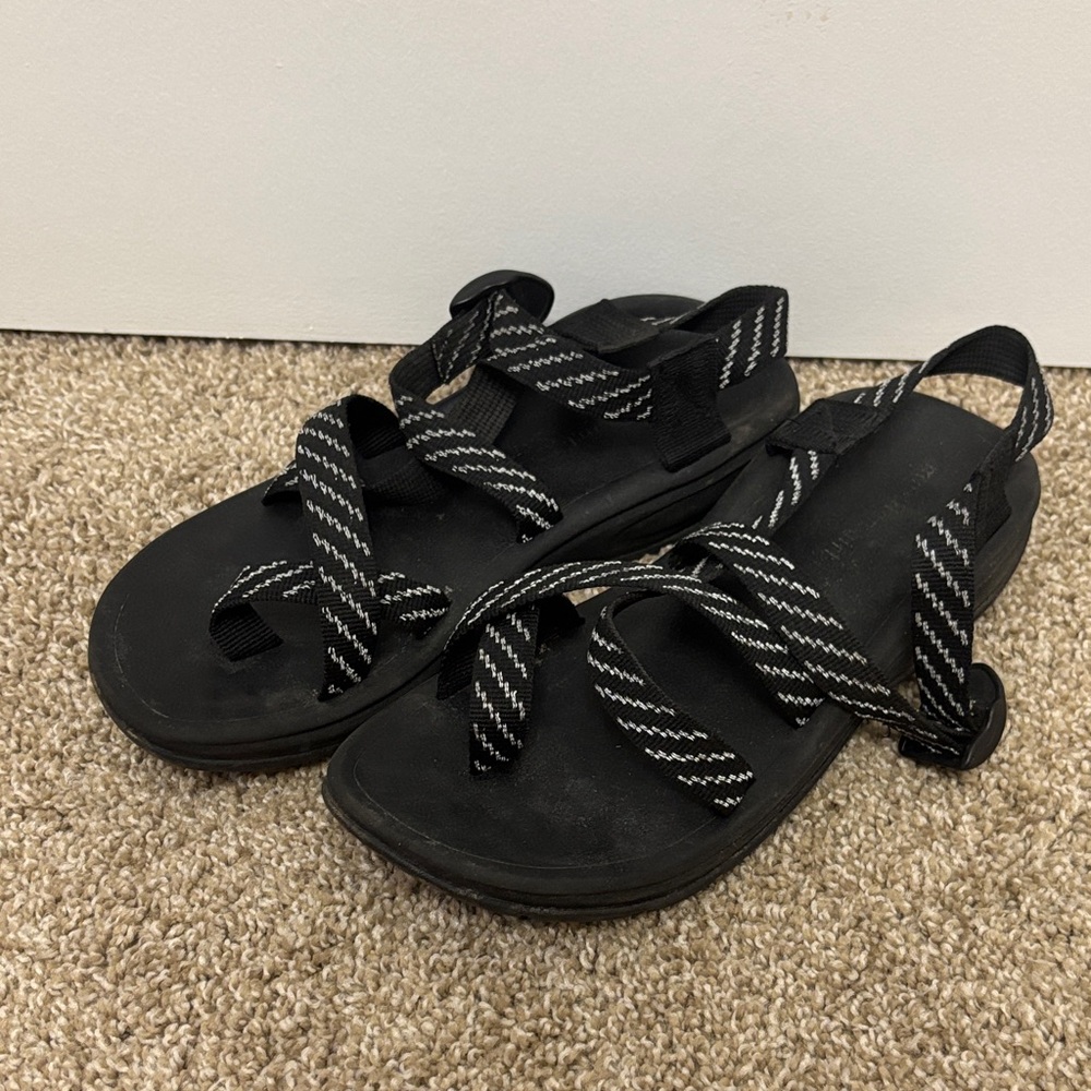 Madden Girl Black and White Strappy Sandals